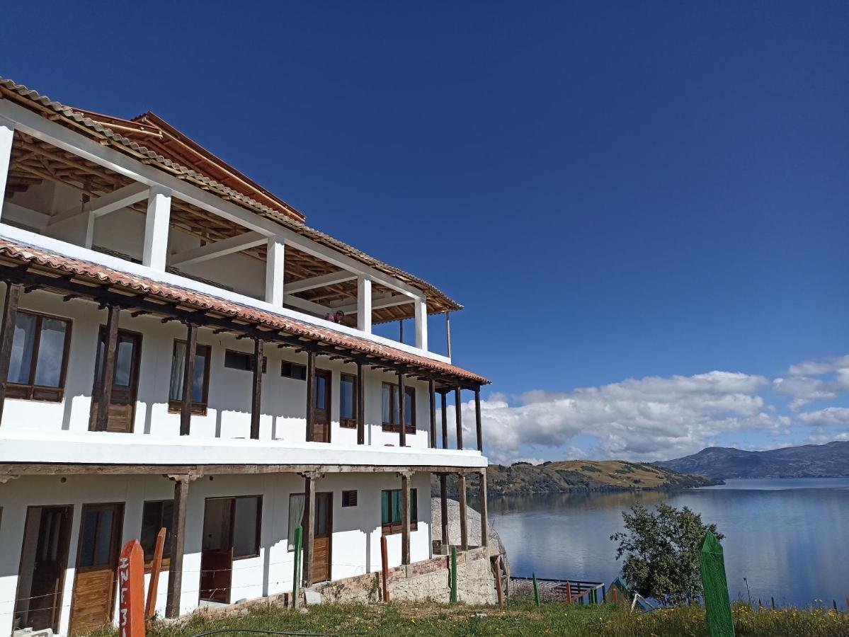Hotel Tota Eliseo Playa Blanca Lago De Tota Buitenkant foto