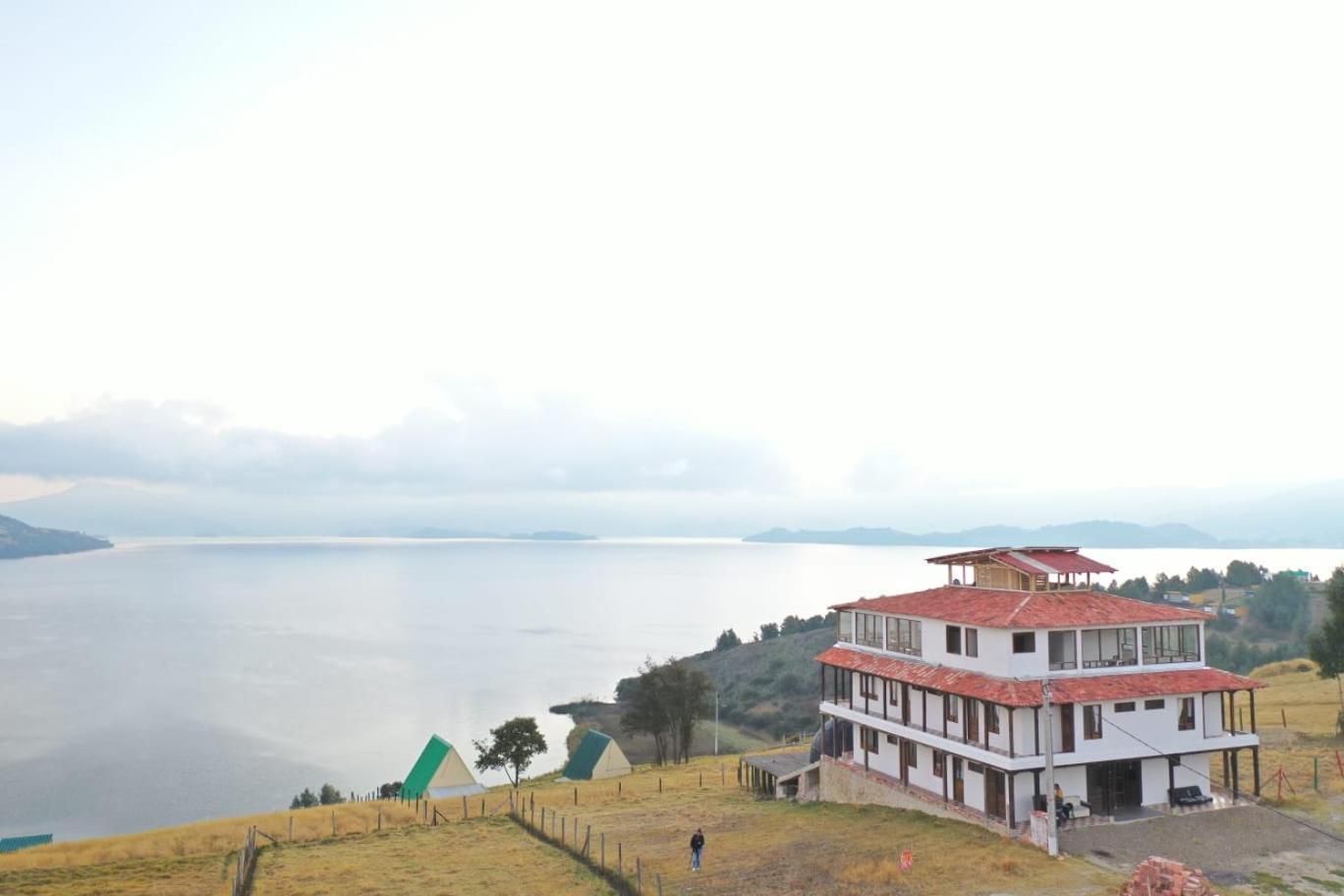Hotel Tota Eliseo Playa Blanca Lago De Tota Buitenkant foto